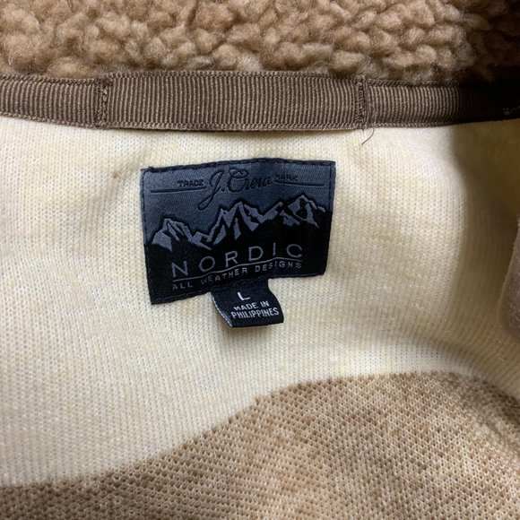 J.Crew Nordic Sherpa Fleece Jacket - Men's - Size L - Large - Retro Design - Picture 5 of 9